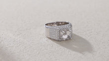 Load and play video in Gallery viewer, "Couple Ring" 18K rotatable custom-engraved couple diamond ring