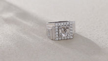 Load and play video in Gallery viewer, "Couple Ring" 18K rotatable custom-engraved couple diamond ring