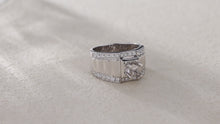 Load and play video in Gallery viewer, "Couple Ring" 18K rotatable custom-engraved couple diamond ring