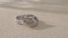 Load and play video in Gallery viewer, "Couple Ring" 18K rotatable custom-engraved couple diamond ring