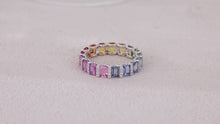 Load and play video in Gallery viewer, "Princess Combination" Luna Nuova 18K natural sapphire and diamond bracelet