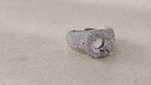 Load and play video in Gallery viewer, "Couple Ring" 18K rotatable custom-engraved couple diamond ring