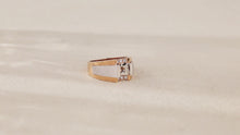 Load and play video in Gallery viewer, "Couple Ring" 18K rotatable custom-engraved couple diamond ring