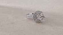 Load and play video in Gallery viewer, "Couple Ring" 18K rotatable custom-engraved couple diamond ring