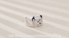 Load and play video in Gallery viewer, "Couple Ring" 18K rotatable custom-engraved couple diamond ring