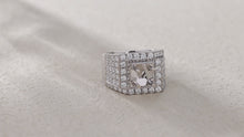 Load and play video in Gallery viewer, "Couple Ring" 18K rotatable custom-engraved couple diamond ring