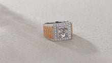 Load and play video in Gallery viewer, "Couple Ring" 18K rotatable custom-engraved couple diamond ring
