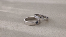 Load and play video in Gallery viewer, "Couple Ring" 18K rotatable custom-engraved couple diamond ring