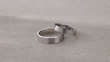 Load and play video in Gallery viewer, "Couple Ring" 18K rotatable custom-engraved couple diamond ring