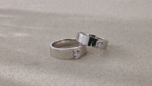 Load and play video in Gallery viewer, "Couple Ring" 18K rotatable custom-engraved couple diamond ring