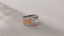 Load and play video in Gallery viewer, "Couple Ring" 18K rotatable custom-engraved couple diamond ring