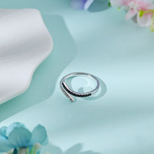 Load image into Gallery viewer, "Simple Lines" 18K natural semi-precious stone/sapphire diamond ring
