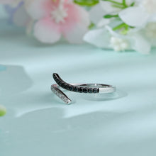Load image into Gallery viewer, "Simple Lines" 18K natural semi-precious stone/sapphire diamond ring
