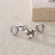 將圖片載入圖庫檢視器 18K女神光環鑽石耳環
