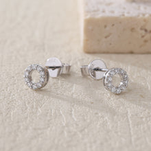 將圖片載入圖庫檢視器 18K女神光環鑽石耳環
