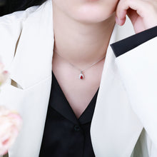 將圖片載入圖庫檢視器 18K紅寶石鑽石吊墜
