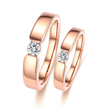 Load image into Gallery viewer, "Couple Ring" 18K rotatable custom-engraved couple diamond ring
