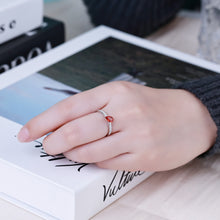 將圖片載入圖庫檢視器 18K梨形綠/藍寶石鑽石單行戒指
