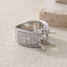 Load image into Gallery viewer, &quot;Couple Ring&quot; 18K rotatable custom-engraved couple diamond ring
