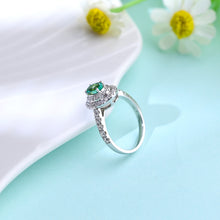 Load image into Gallery viewer, "Snowy Mountains and Green Hills" 18K emerald and diamond ring
