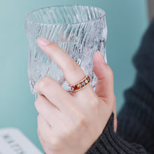 將圖片載入圖庫檢視器 『公主方組合』18K鑲天然藍寶石鑽石戒指
