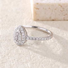 將圖片載入圖庫檢視器 18K水滴形半肶鑽石戒指
