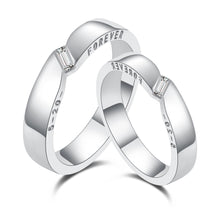 將圖片載入圖庫檢視器 「情侶對戒」18K「愛永恆」情侶鑽石戒指CNC版本
