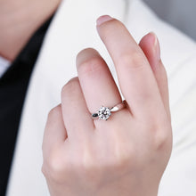 將圖片載入圖庫檢視器 「卡裝托」18K1ct裝主石款心型六爪光金戒指(不連石)
