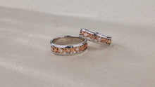 Load and play video in Gallery viewer, "Couple Ring" 18K rotatable custom-engraved couple diamond ring
