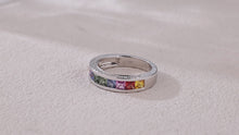 Load and play video in Gallery viewer, 18K Natural Princess Sapphire Colored Diamond Ring
